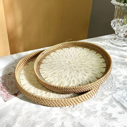 The Southern Atelier – Lotus Leaf Rattan Fruit Tray - The Southern AtelierSKU_1755802863761_755