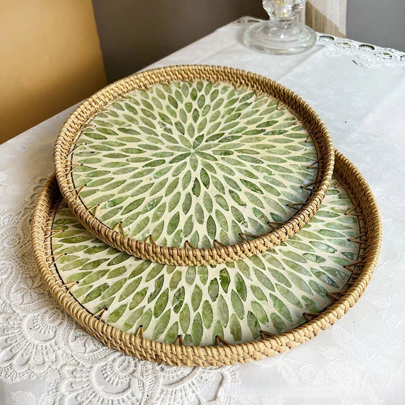 The Southern Atelier – Lotus Leaf Rattan Fruit Tray - The Southern AtelierSKU_1755802863761_755