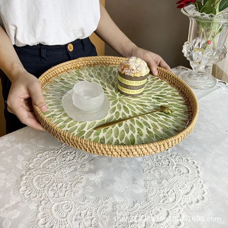 The Southern Atelier – Lotus Leaf Rattan Fruit Tray - The Southern AtelierSKU_1755802863761_875