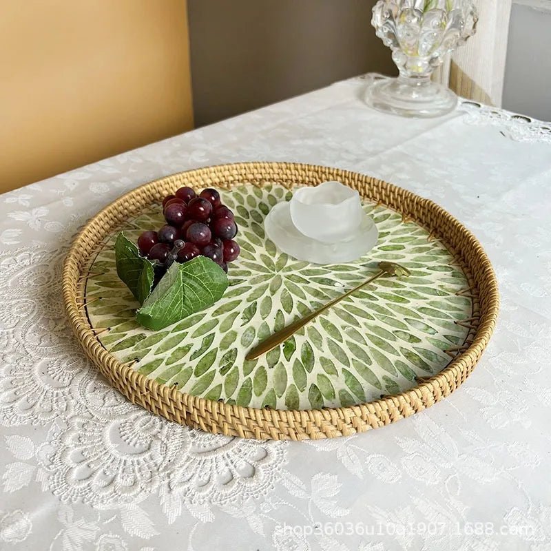 The Southern Atelier – Lotus Leaf Rattan Fruit Tray - The Southern AtelierSKU_1755802863761_875