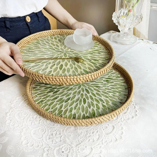 The Southern Atelier – Lotus Leaf Rattan Fruit Tray - The Southern AtelierSKU_1755802863761_875