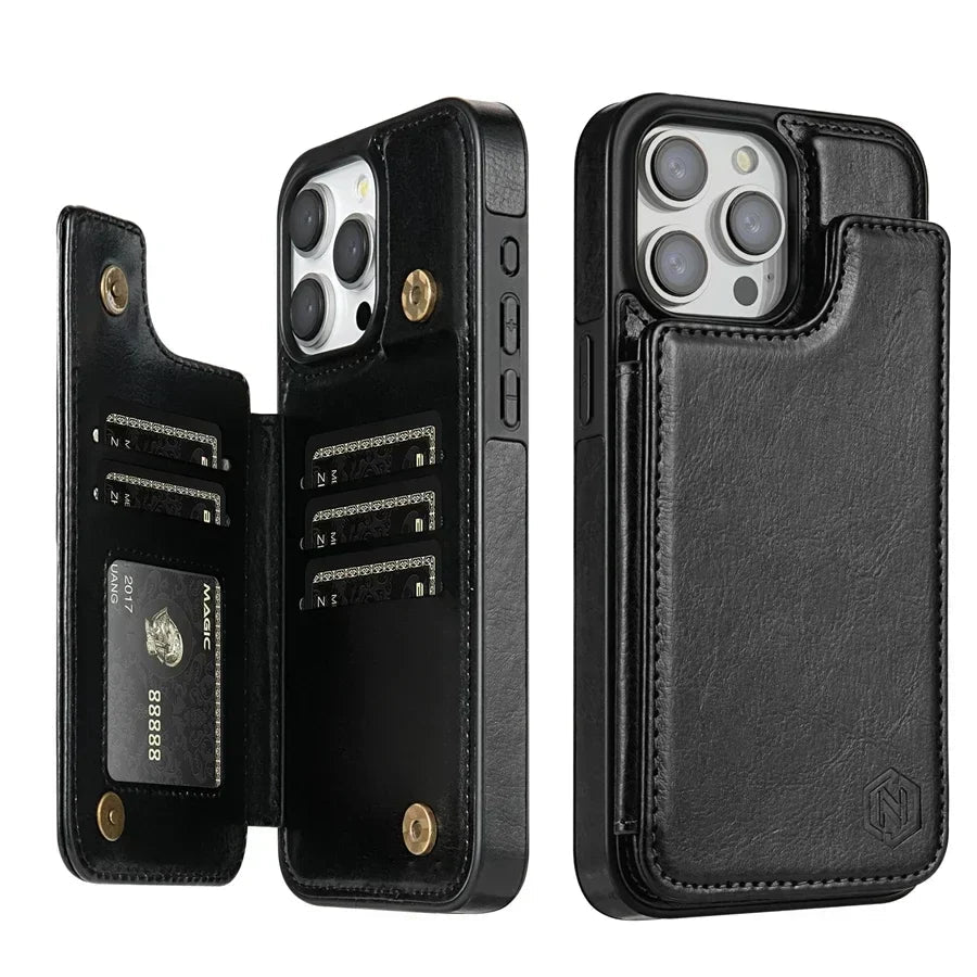 The Southern Atelier - Lucero Leather Wallet Phone Case with Card Slots and Magnetic Closure - The Southern AtelierSKU_1786566046922_517