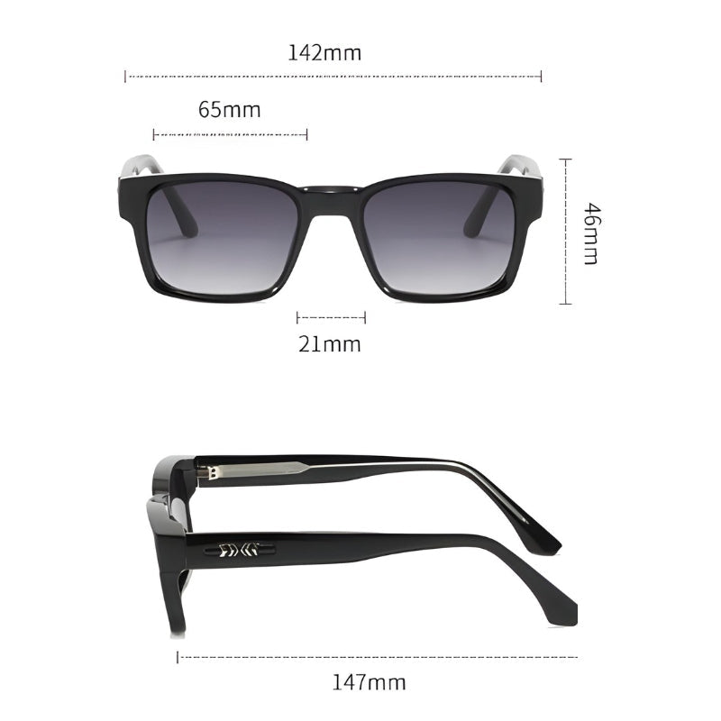 The Southern Atelier - Lucero Men's Square Sunglasses with UV400 Protection and Anti-Glare Gradient Lenses - The Southern AtelierSKU_1786566063252_798