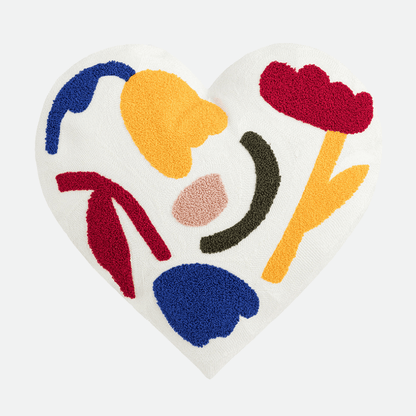 The Southern Atelier – Luxurious Heart Plush Cushion with Floral Design for a Stylish Living Space - The Southern AtelierSKU_1763119296168_303