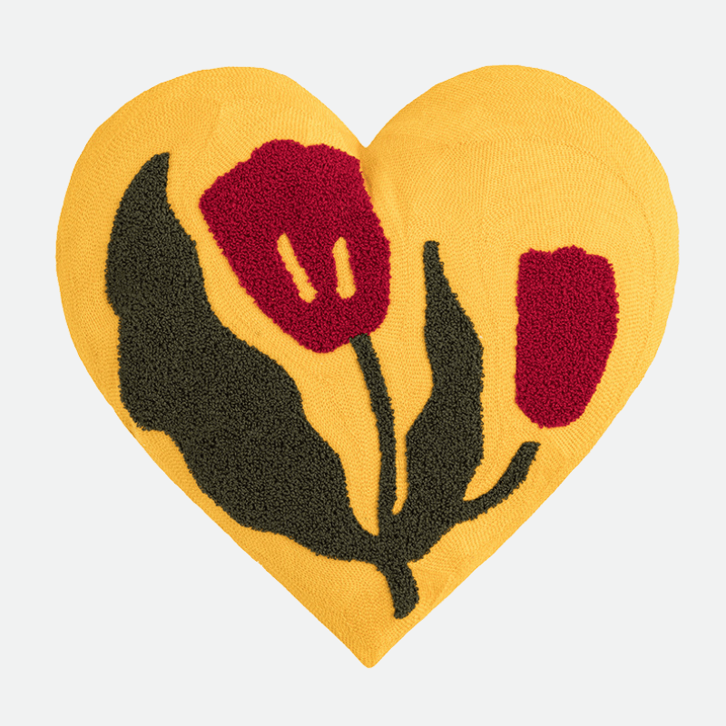 The Southern Atelier – Luxurious Heart Plush Cushion with Floral Design for a Stylish Living Space - The Southern AtelierSKU_1763119296168_824