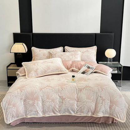 The Southern Atelier – Luxurious Milk Velvet Jacquard Bedding Set for Autumnal Elegance with Timeless Charm - The Southern AtelierSKU_1769008006598_13