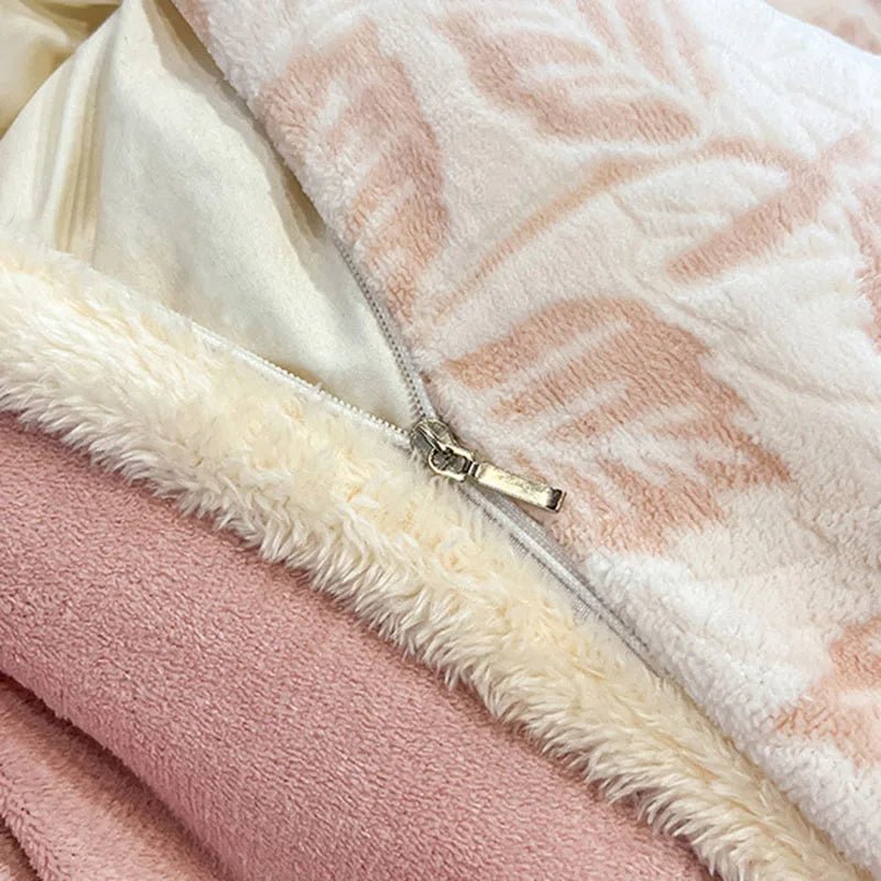 The Southern Atelier – Luxurious Milk Velvet Jacquard Bedding Set for Autumnal Elegance with Timeless Charm - The Southern AtelierSKU_1769008006598_286