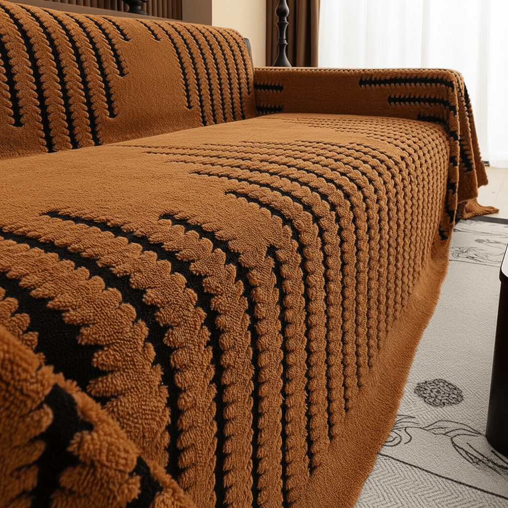 The Southern Atelier – Luxurious Velvet Tufted Sofa Cover in Deep Tones for a Serene Ambiance - The Southern AtelierSKU_1764698737063_521