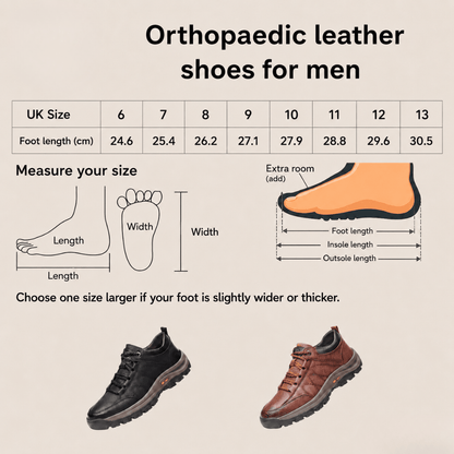 The Southern Atelier - Manchester Men's Waterproof Leather Orthopedic Shoes with Nonslip Traction for Work and Outdoors - The Southern AtelierSKU_1786566456014_624