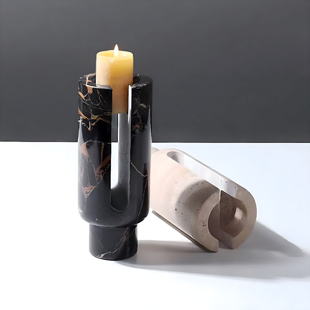 The Southern Atelier – Marble Candle Holder - The Southern AtelierSKU_1755202232330_158