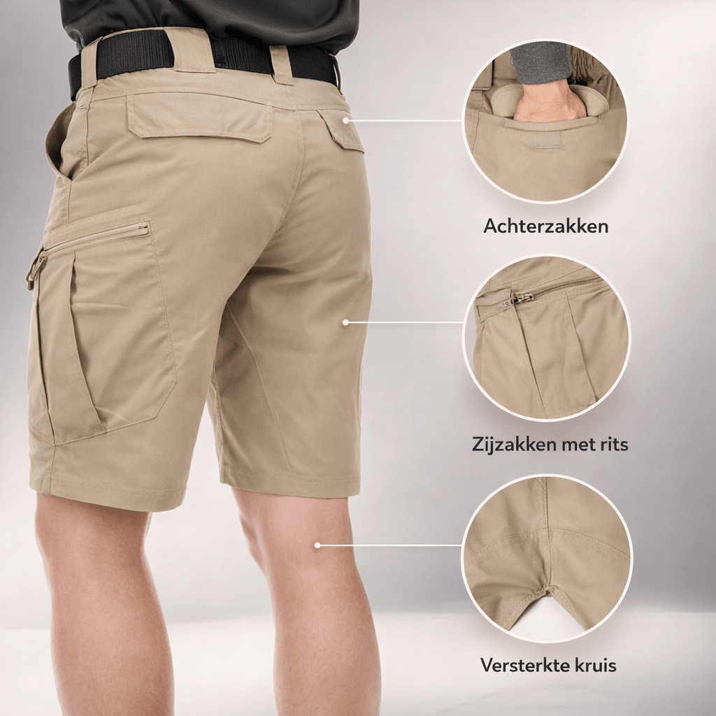 The Southern Atelier - Maverick Men's Cargo Shorts in Cotton Blend for Outdoor and Everyday Wear - The Southern AtelierSKU_1786566553436_420