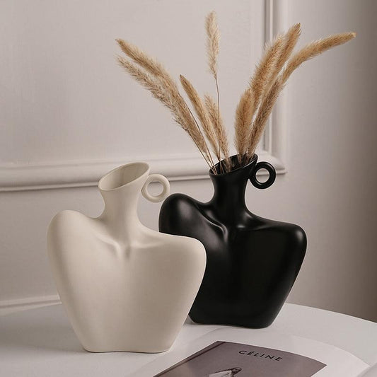 The Southern Atelier – Minimalist Beige Ceramic Vase - The Southern AtelierSKU_1757776098756_143