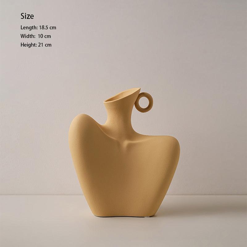 The Southern Atelier – Minimalist Beige Ceramic Vase - The Southern AtelierSKU_1757776098756_410