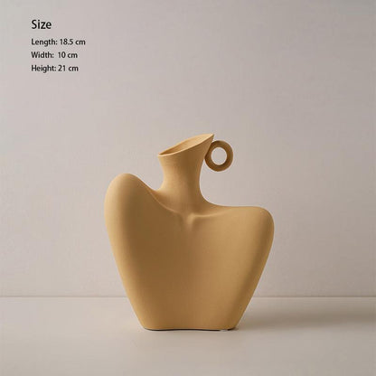 The Southern Atelier – Minimalist Beige Ceramic Vase - The Southern AtelierSKU_1757776098756_410