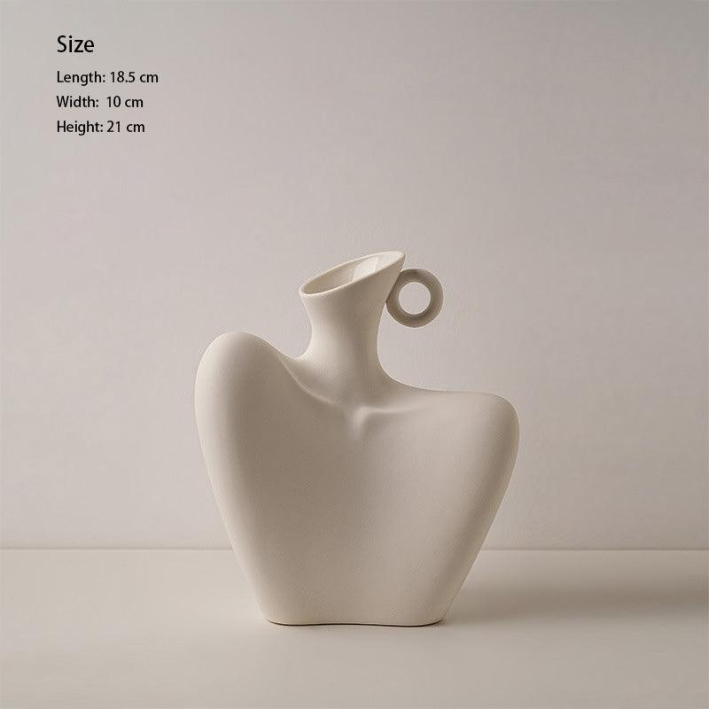 The Southern Atelier – Minimalist Beige Ceramic Vase - The Southern AtelierSKU_1757776098756_410