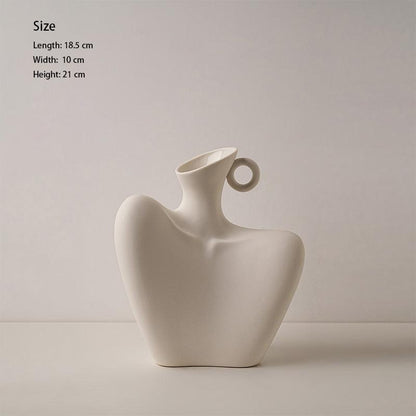 The Southern Atelier – Minimalist Beige Ceramic Vase - The Southern AtelierSKU_1757776098756_410