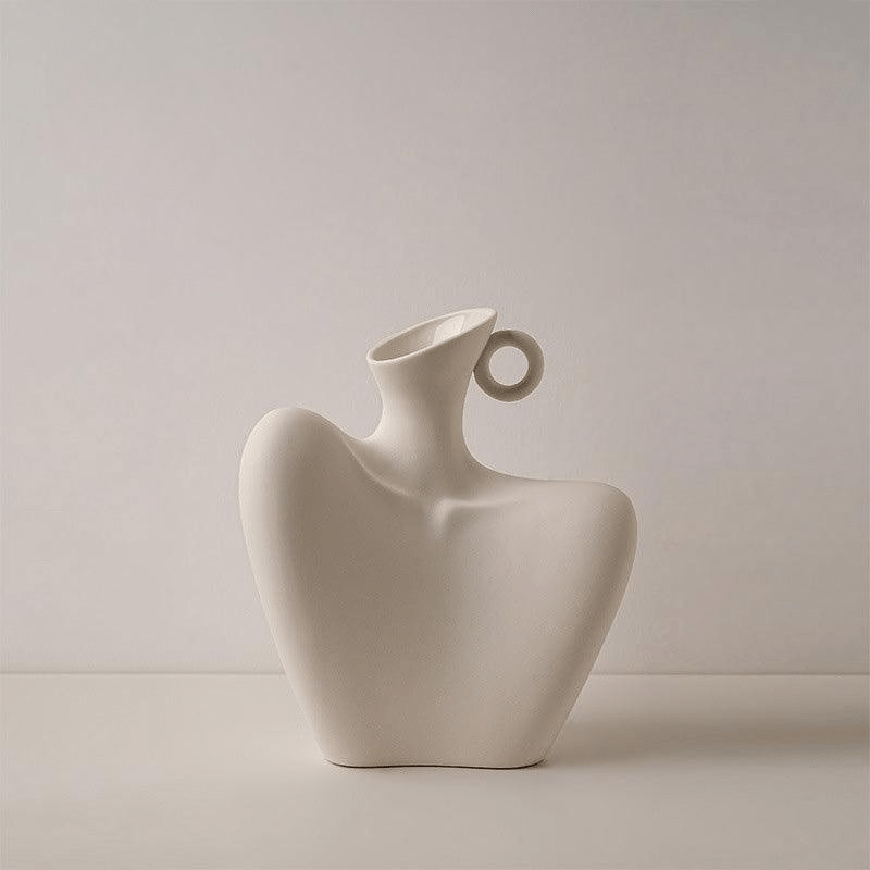 The Southern Atelier – Minimalist Beige Ceramic Vase - The Southern AtelierSKU_1757776098756_840