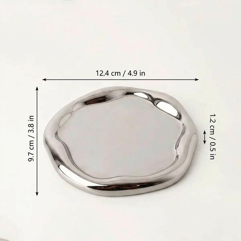 The Southern Atelier – Minimalist Chrome Trinket Dish - The Southern AtelierSKU_1757776096792_383