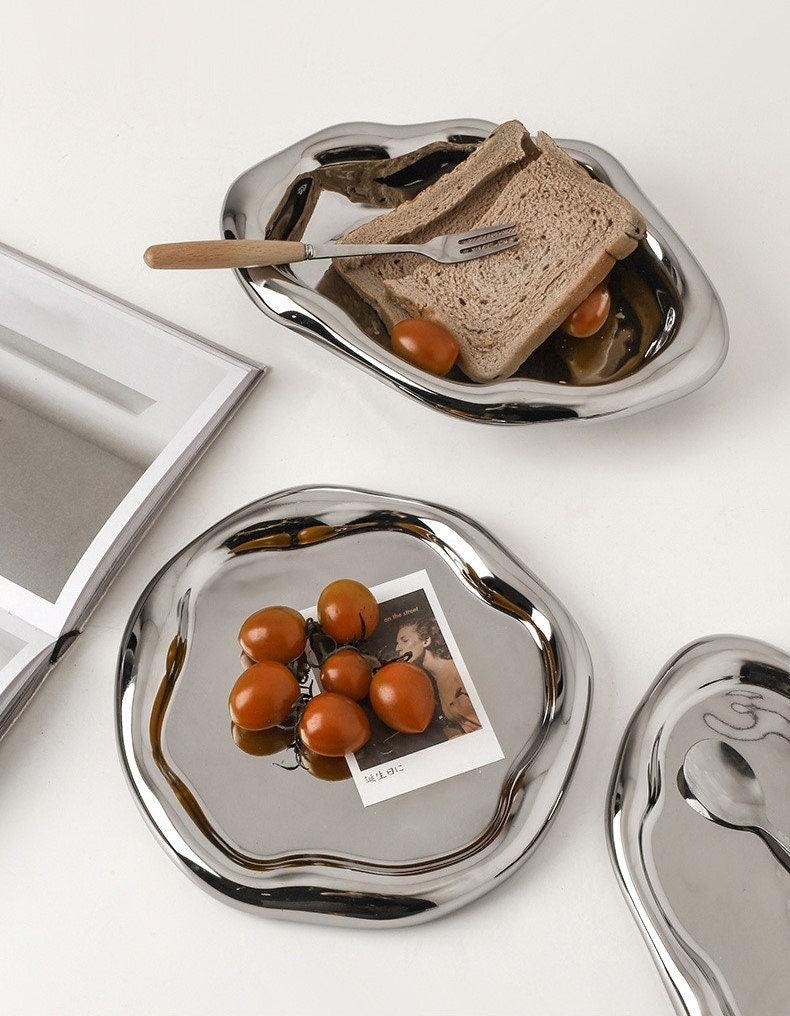 The Southern Atelier – Minimalist Chrome Trinket Dish - The Southern AtelierSKU_1757776096792_884