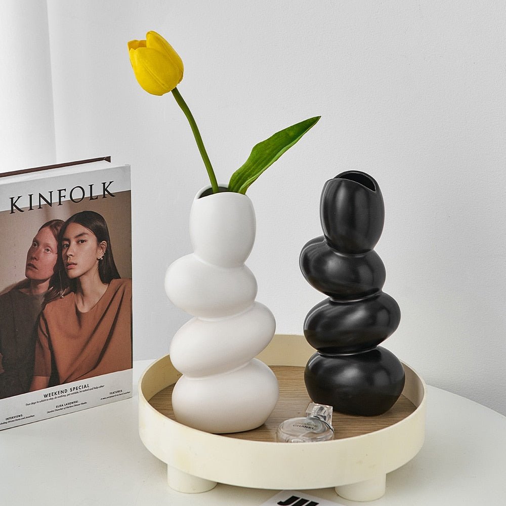 The Southern Atelier – Modern Cobble Ceramic Vase in High - Quality Nordic Minimalist Design - The Southern AtelierSKU_1758272561700_349