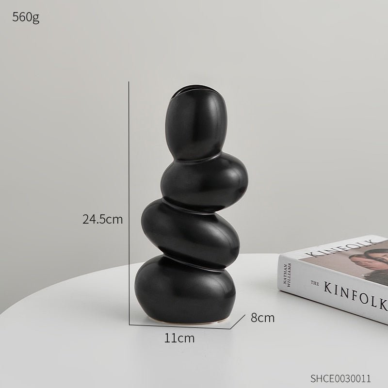 The Southern Atelier – Modern Cobble Ceramic Vase in High - Quality Nordic Minimalist Design - The Southern AtelierSKU_1758272561700_349