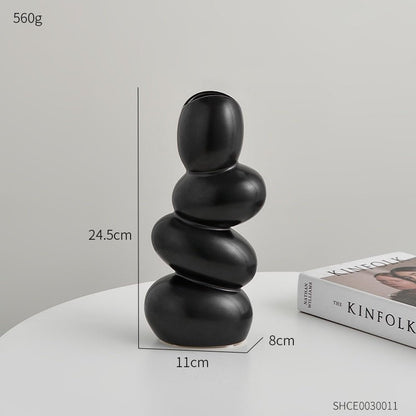 The Southern Atelier – Modern Cobble Ceramic Vase in High - Quality Nordic Minimalist Design - The Southern AtelierSKU_1758272561700_349