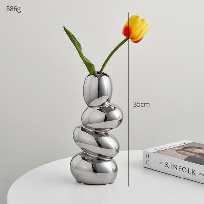 The Southern Atelier – Modern Cobble Ceramic Vase in High - Quality Nordic Minimalist Design - The Southern AtelierSKU_1758272561700_349