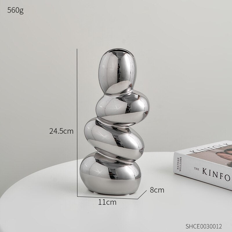 The Southern Atelier – Modern Cobble Ceramic Vase in High - Quality Nordic Minimalist Design - The Southern AtelierSKU_1758272561700_349