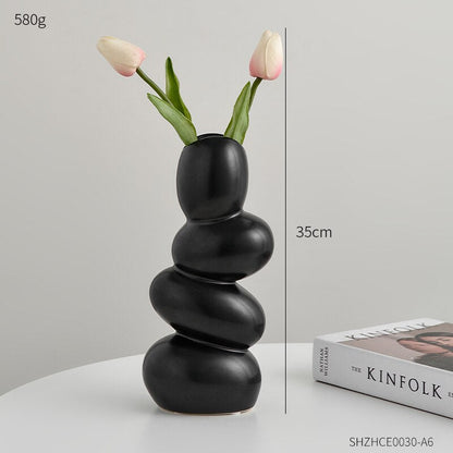 The Southern Atelier – Modern Cobble Ceramic Vase in High - Quality Nordic Minimalist Design - The Southern AtelierSKU_1758272561700_349