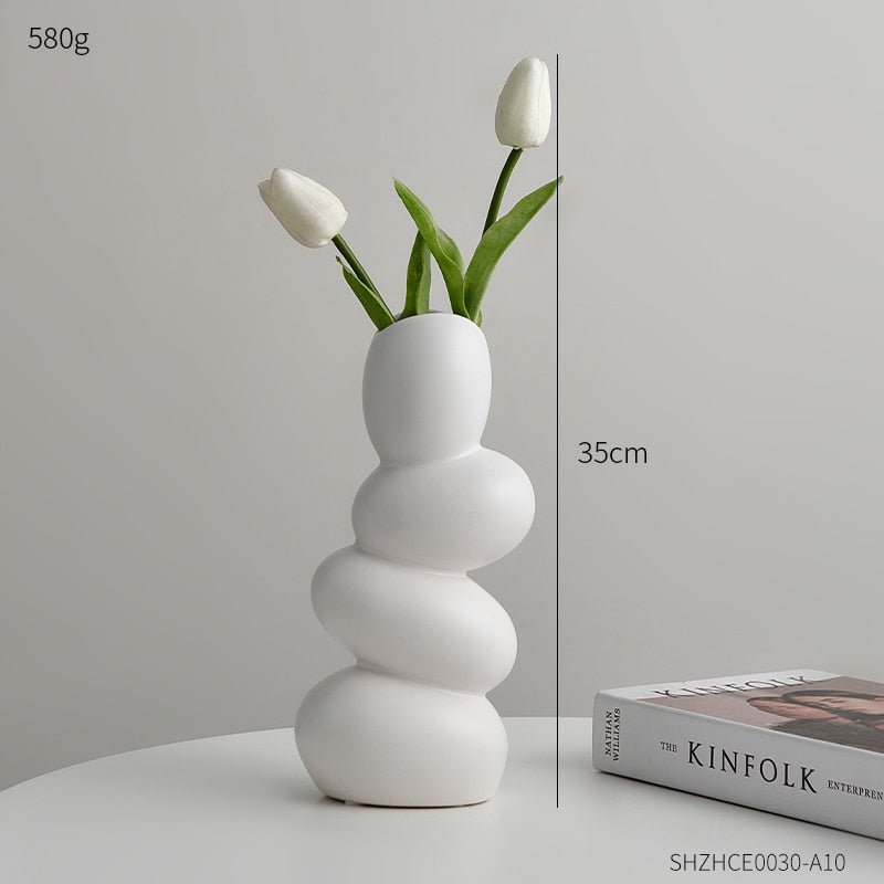 The Southern Atelier – Modern Cobble Ceramic Vase in High - Quality Nordic Minimalist Design - The Southern AtelierSKU_1758272561700_349