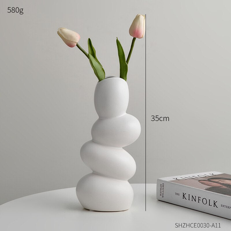 The Southern Atelier – Modern Cobble Ceramic Vase in High - Quality Nordic Minimalist Design - The Southern AtelierSKU_1758272561700_349