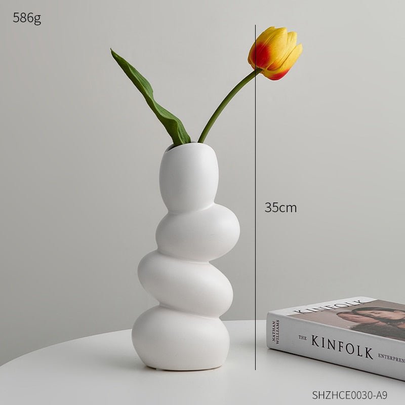 The Southern Atelier – Modern Cobble Ceramic Vase in High - Quality Nordic Minimalist Design - The Southern AtelierSKU_1758272561700_349
