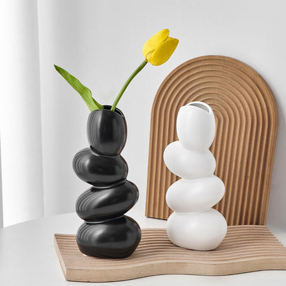 The Southern Atelier – Modern Cobble Ceramic Vase in High - Quality Nordic Minimalist Design - The Southern AtelierSKU_1758272561700_349
