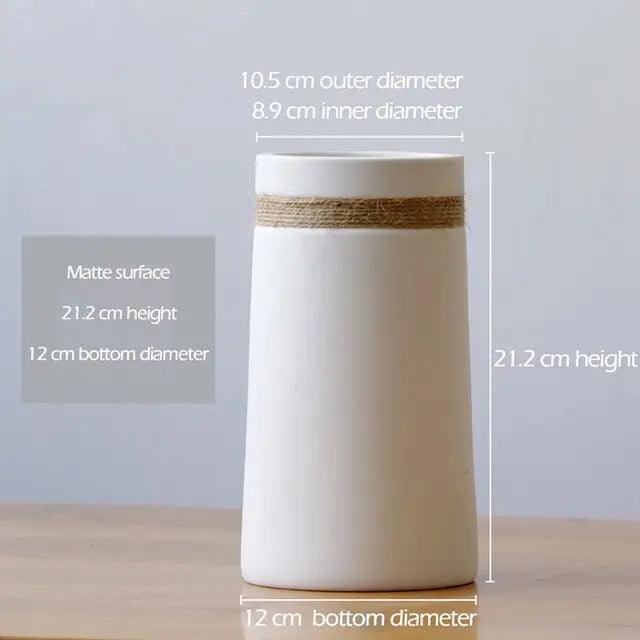 The Southern Atelier – Modern White Vase - The Southern AtelierSKU_1758022814696_86