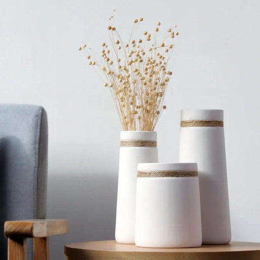 The Southern Atelier – Modern White Vase - The Southern AtelierSKU_1758022814696_86