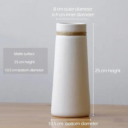 The Southern Atelier – Modern White Vase - The Southern AtelierSKU_1758022814696_86