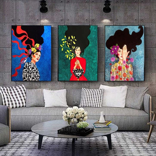The Southern Atelier – Nordic Abstract Woman Canvas - The Southern AtelierSKU_1754143458627_956
