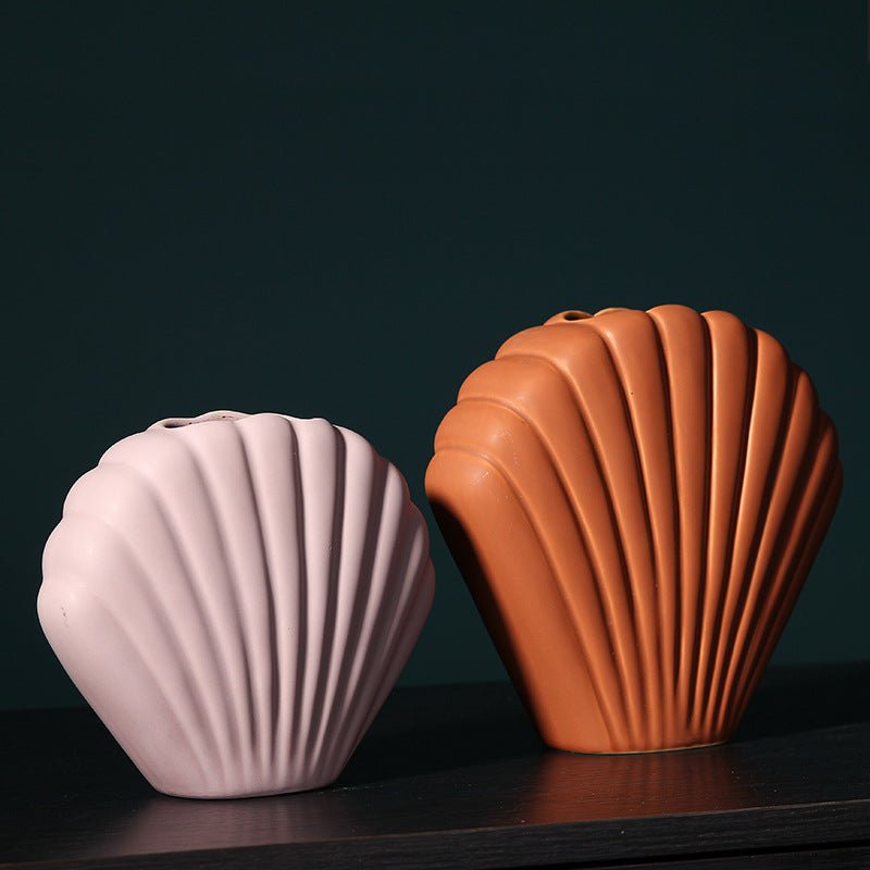 The Southern Atelier – Nordic Morandi Shell Vase - The Southern AtelierSKU_1757776098963_677