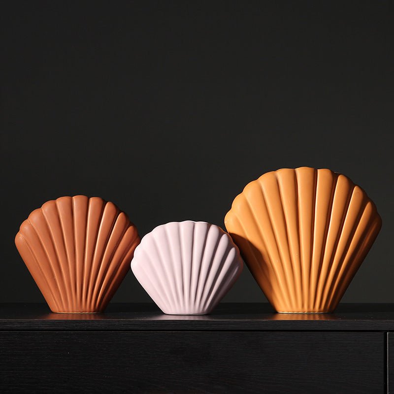 The Southern Atelier – Nordic Morandi Shell Vase - The Southern AtelierSKU_1757776098963_677