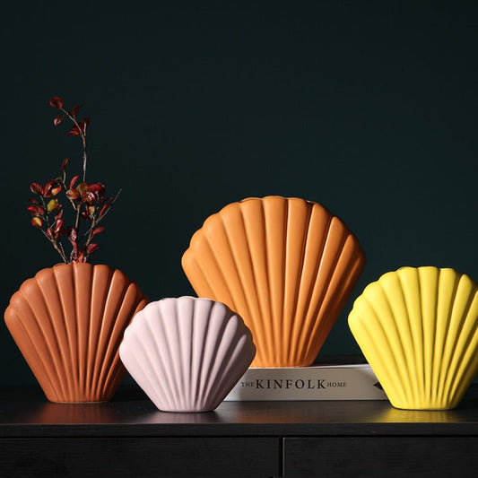 The Southern Atelier – Nordic Morandi Shell Vase - The Southern AtelierSKU_1757776098963_677