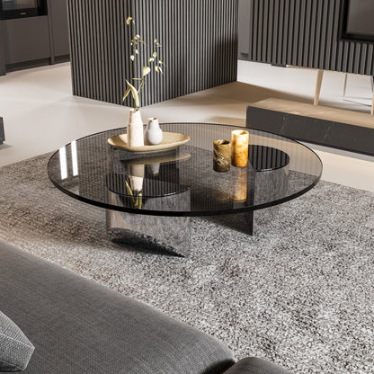 The Southern Atelier – Nordic Round Glass Coffee Table - The Southern AtelierSKU_1754143259278_588