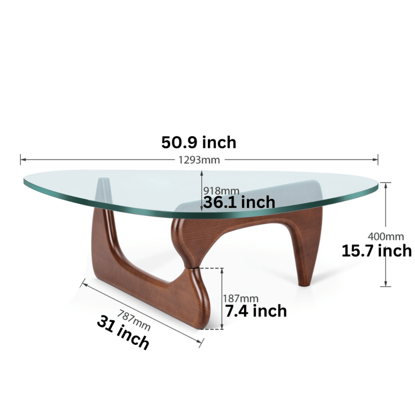 The Southern Atelier – Nordic Wood Glass Coffee Table - The Southern AtelierSKU_1754143256834_674