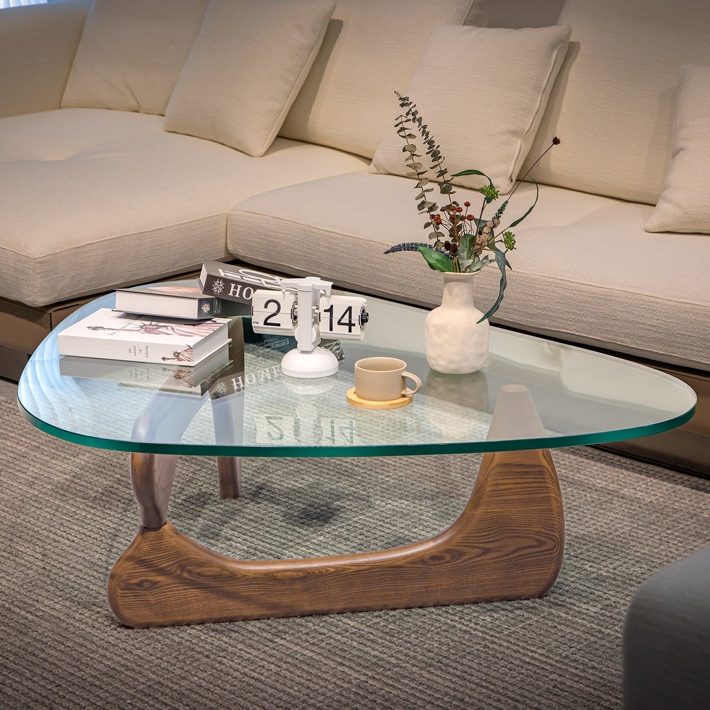 The Southern Atelier – Nordic Wood Glass Coffee Table - The Southern AtelierSKU_1754143256834_674