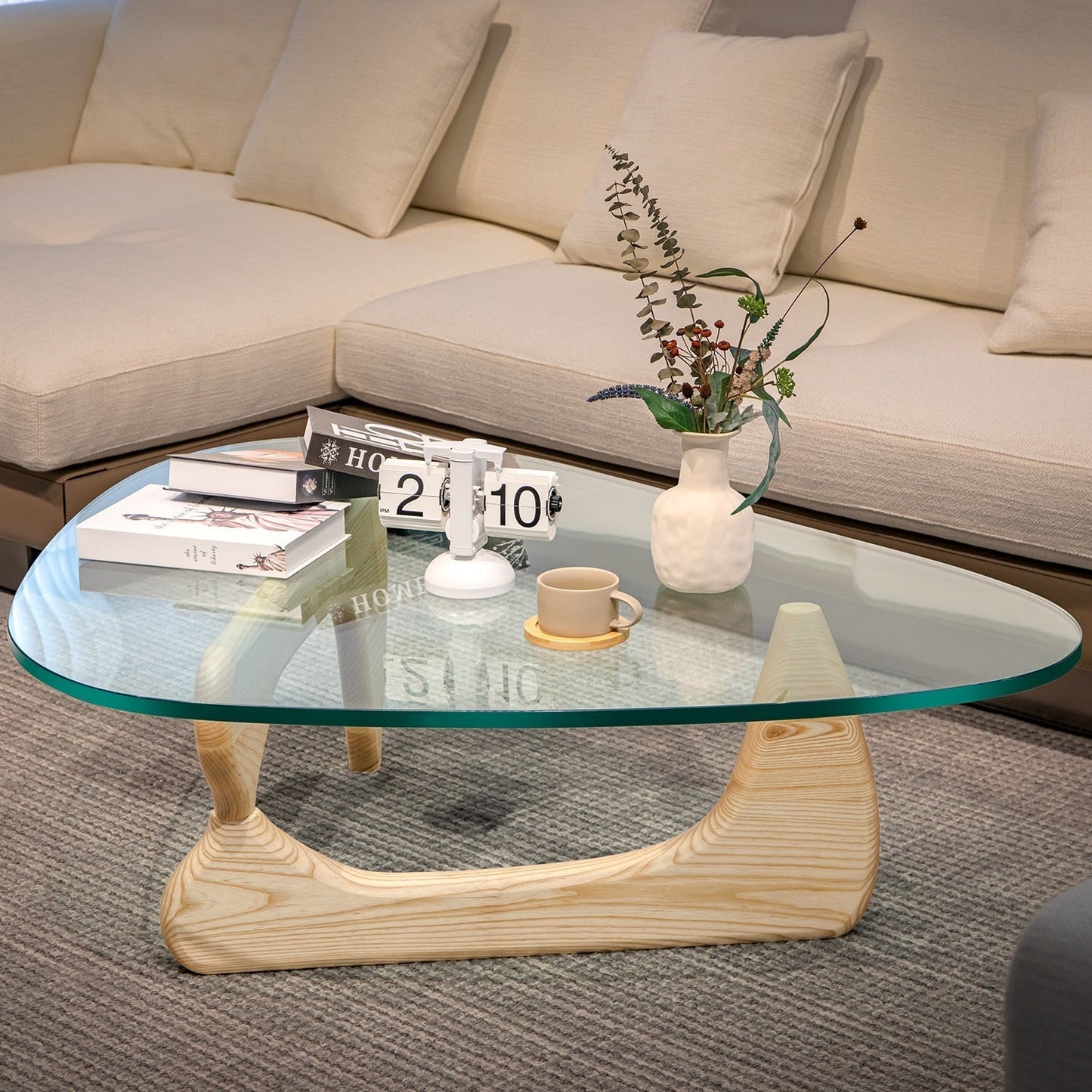 The Southern Atelier – Nordic Wood Glass Coffee Table - The Southern AtelierSKU_1754143256834_674