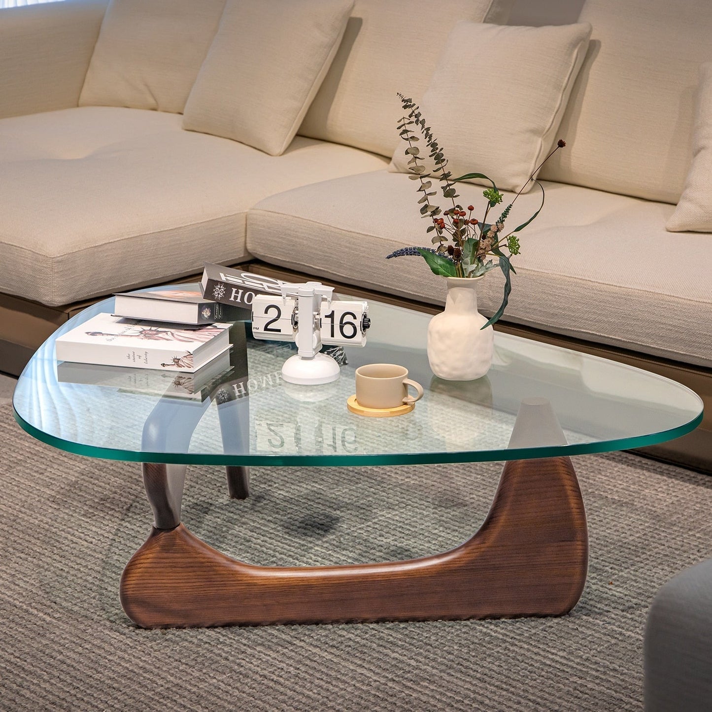 The Southern Atelier – Nordic Wood Glass Coffee Table - The Southern AtelierSKU_1754143256834_756