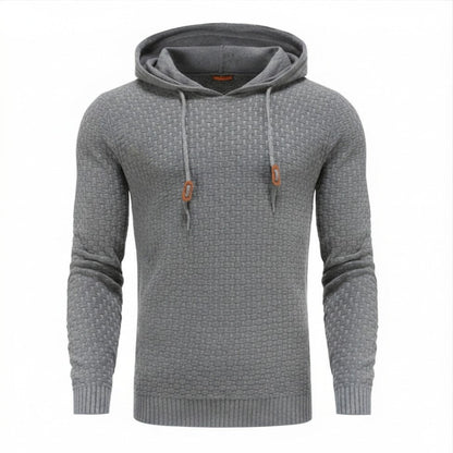 The Southern Atelier - Obsidian Tailored - Fit Hoodie in Waffle - Textured Stretch Fabric for Comfortable Everyday Wear - The Southern AtelierSKU_1778870033923_232