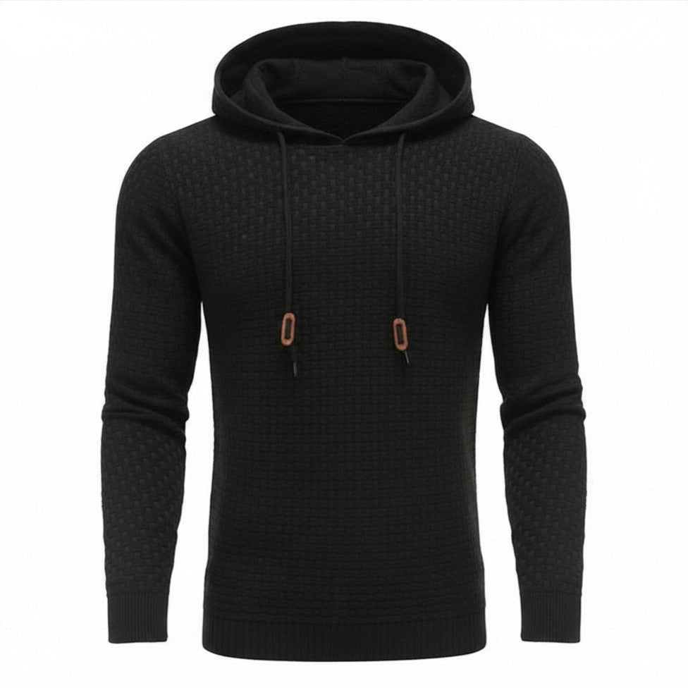 The Southern Atelier - Obsidian Tailored - Fit Hoodie in Waffle - Textured Stretch Fabric for Comfortable Everyday Wear - The Southern AtelierSKU_1778870033923_232