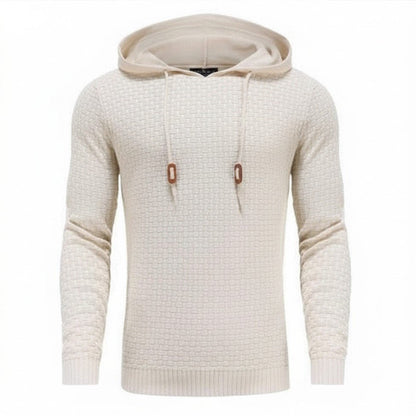 The Southern Atelier - Obsidian Tailored - Fit Hoodie in Waffle - Textured Stretch Fabric for Comfortable Everyday Wear - The Southern AtelierSKU_1778870033923_232