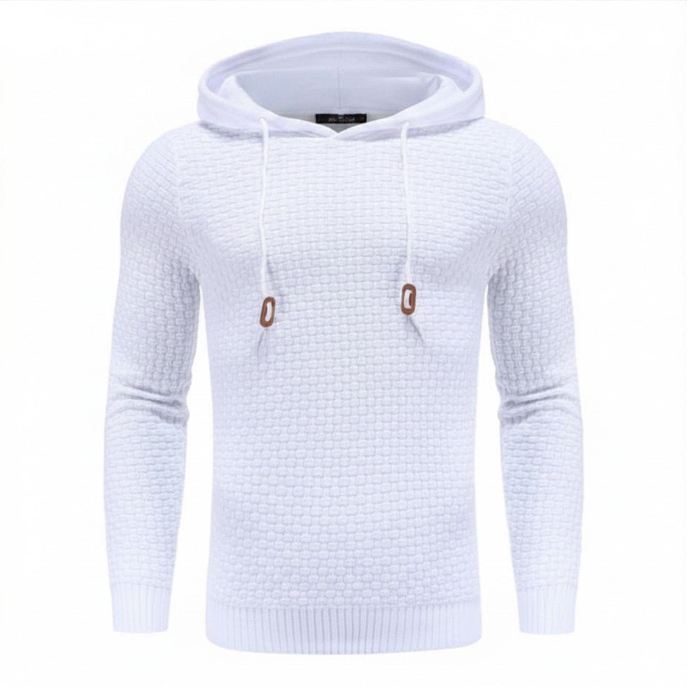 The Southern Atelier - Obsidian Tailored - Fit Hoodie in Waffle - Textured Stretch Fabric for Comfortable Everyday Wear - The Southern AtelierSKU_1778870033923_232