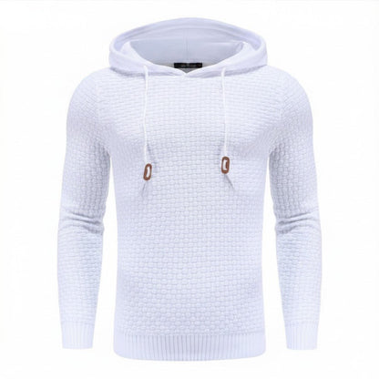 The Southern Atelier - Obsidian Tailored - Fit Hoodie in Waffle - Textured Stretch Fabric for Comfortable Everyday Wear - The Southern AtelierSKU_1778870033923_232